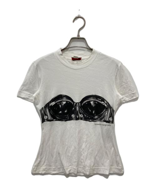 ALEXANDER McQUEEN（アレキサンダーマックイーン）ALEXANDER McQUEEN (アレキサンダーマックイーン) BOUDAGE TEE ホワイト サイズ:40の古着・服飾アイテム