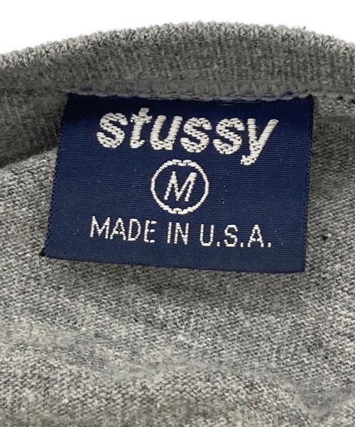 stussy（ステューシー）stussy (ステューシー) シャドーマンTシャツ/USA製/紺タグ/OLDSTUSSY グレー サイズ:Mの古着・服飾アイテム
