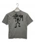 stussy (ステューシー) シャドーマンTシャツ/USA製/紺タグ/OLDSTUSSY グレー サイズ:M：11000円