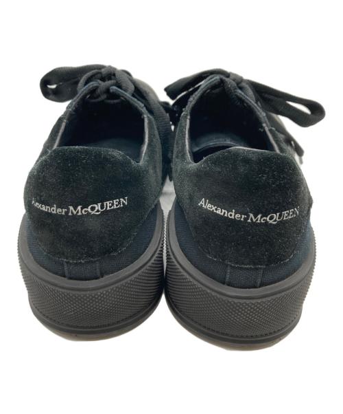 ALEXANDER McQUEEN（アレキサンダーマックイーン）ALEXANDER McQUEEN (アレキサンダーマックイーン) 厚底キャンバススニーカー ブラック サイズ:40の古着・服飾アイテム