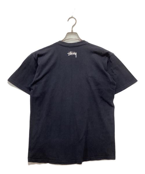 stussy（ステューシー）stussy (ステューシー) スカルバイクプリントTシャツ ネイビー サイズ:Lの古着・服飾アイテム