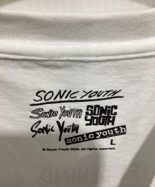 SONIC YOUTH（ソニックユース）SONIC YOUTH (ソニックユース) FREAK'S STORE (フリークストア) プリントTシャツ ホワイト サイズ:Lの古着・服飾アイテム
