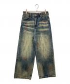 JHYQJHYQ）の古着「ワイドデニムパンツ」｜インディゴ