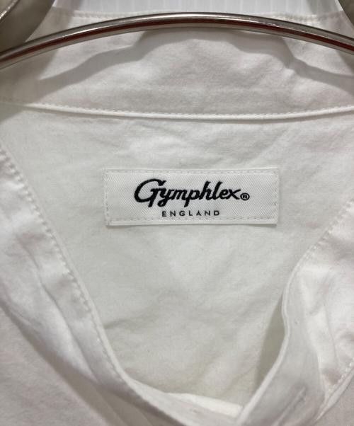 Gymphlex（ジムフレックス）Gymphlex (ジムフレックス) スタンドカラーシャツショートスリーブ ホワイト サイズ:14の古着・服飾アイテム
