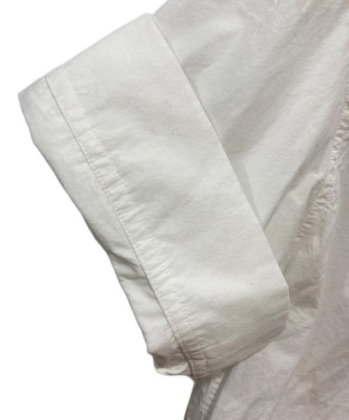 Gymphlex（ジムフレックス）Gymphlex (ジムフレックス) スタンドカラーシャツショートスリーブ ホワイト サイズ:14の古着・服飾アイテム