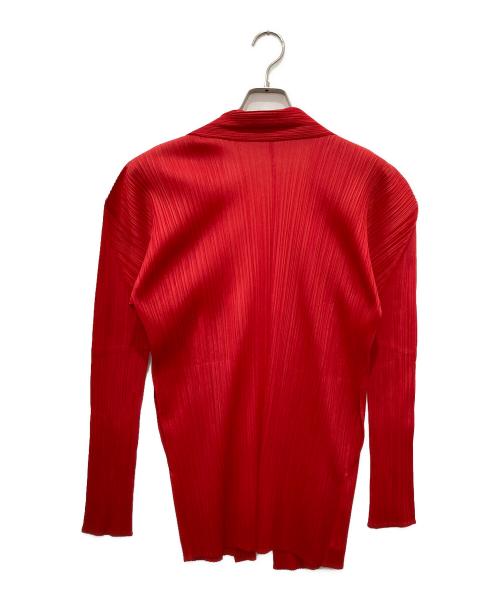 PLEATS PLEASE（プリーツプリーズ）PLEATS PLEASE (プリーツプリーズ) テーラードジャケット レッド サイズ:3の古着・服飾アイテム