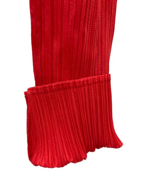 PLEATS PLEASE（プリーツプリーズ）PLEATS PLEASE (プリーツプリーズ) テーラードジャケット レッド サイズ:3の古着・服飾アイテム