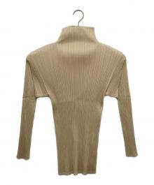 PLEATS PLEASE（プリーツプリーズ）の古着「プリーツカットソー」｜ベージュ