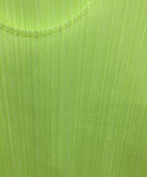 PLEATS PLEASE（プリーツプリーズ）PLEATS PLEASE (プリーツプリーズ) プリーツノースリーブカットソー グリーン サイズ:4の古着・服飾アイテム