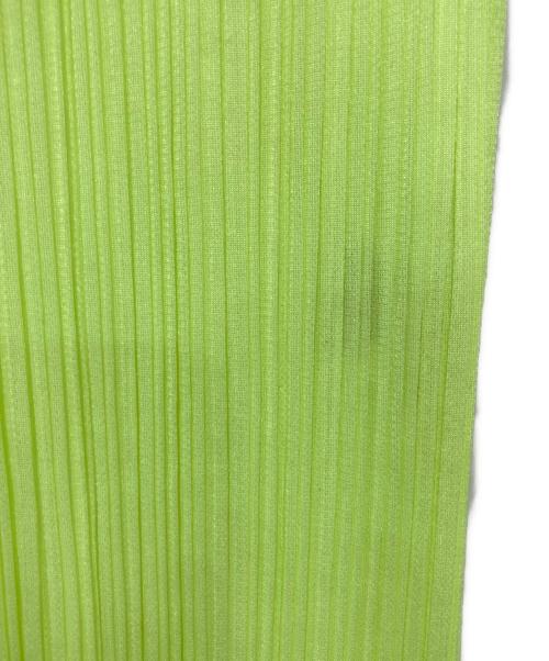 PLEATS PLEASE（プリーツプリーズ）PLEATS PLEASE (プリーツプリーズ) プリーツノースリーブカットソー グリーン サイズ:4の古着・服飾アイテム