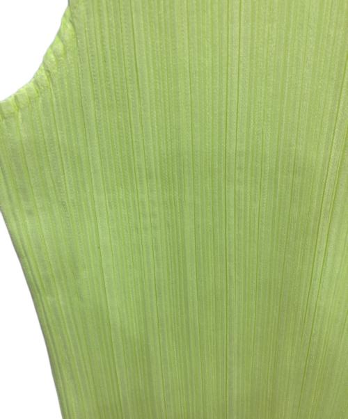PLEATS PLEASE（プリーツプリーズ）PLEATS PLEASE (プリーツプリーズ) プリーツノースリーブカットソー グリーン サイズ:4の古着・服飾アイテム