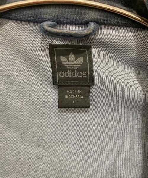 adidas（アディダス）adidas (アディダス) ベロアトラックジャケット ネイビー×イエロー サイズ:Lの古着・服飾アイテム
