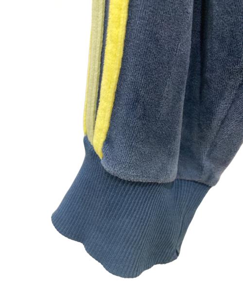 adidas（アディダス）adidas (アディダス) ベロアトラックジャケット ネイビー×イエロー サイズ:Lの古着・服飾アイテム
