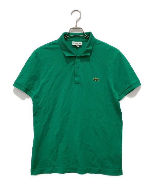 LACOSTE（ラコステ）LACOSTE (ラコステ) ゴールドステッチエンブレムポロシャツ グリーン サイズ:Mの古着・服飾アイテム