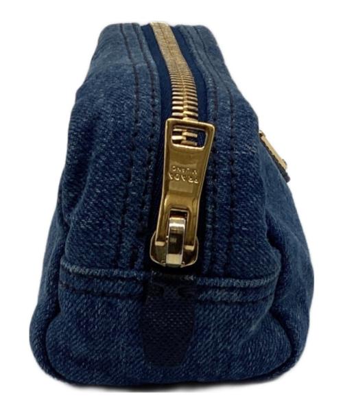 PRADA（プラダ）PRADA (プラダ) デニムポーチ インディゴの古着・服飾アイテム