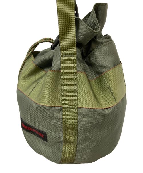 BRIEFING（ブリーフィング）BRIEFING (ブリーフィング) BEAMS BOY (ビームスボーイ) DRAWSTRING BAG オリーブの古着・服飾アイテム