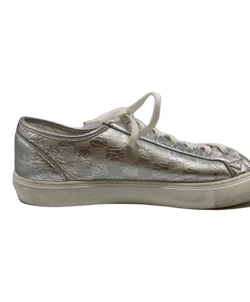 LOUIS VUITTON（ルイ ヴィトン）LOUIS VUITTON (ルイ ヴィトン) ダミエ タトゥーライン チェッカー柄 ロゴスニーカー シルバー サイズ:9 1/2の古着・服飾アイテム