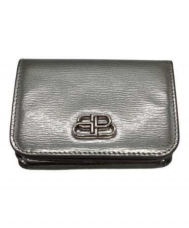BALENCIAGA バレンシアガ BBモノグラム ミニウォレット シルバー 3083001186659315_01_4571w.jpeg