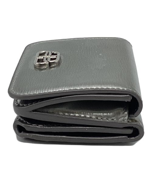 BALENCIAGA（バレンシアガ）BALENCIAGA (バレンシアガ) BB MINI WALLET シルバーの古着・服飾アイテム