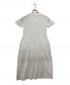 RHC Ron Hermanアールエイチシー ロンハーマン）の古着「バンドカラーギャザーロングワンピース」｜ホワイト