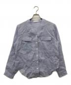 Nobleノーブル）の古着「ラミーシアーVカラーシャツ」｜ブルー