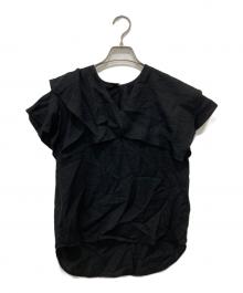 Noble（ノーブル）の古着「ファジーリネンスクエアケープブラウス」｜グレー