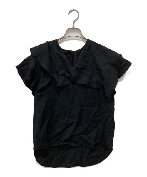 Noble（ノーブル）Noble (ノーブル) ファジーリネンスクエアケープブラウス グレー サイズ:Freeの古着・服飾アイテム