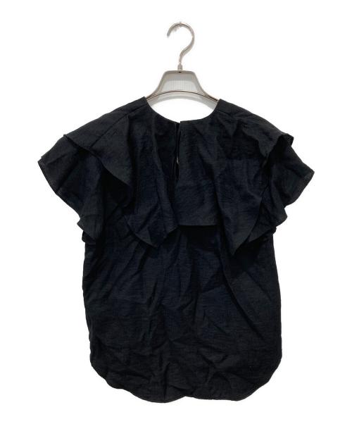 Noble（ノーブル）Noble (ノーブル) ファジーリネンスクエアケープブラウス グレー サイズ:Freeの古着・服飾アイテム