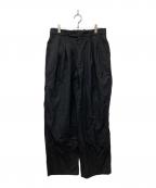 ULTERIORアルテリア）の古着「SUPER FINE WOOL TROPICAL TUCKED TROUSERS」｜ブラック