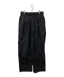 ULTERIOR（アルテリア）の古着「SUPER FINE WOOL TROPICAL TUCKED TROUSERS」｜ブラック