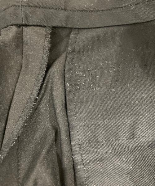 ULTERIOR（アルテリア）ULTERIOR (アルテリア) SUPER FINE WOOL TROPICAL TUCKED TROUSERS ブラック サイズ:4の古着・服飾アイテム