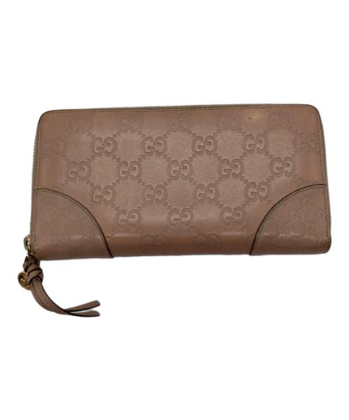 GUCCI（グッチ）GUCCI (グッチ) ラウンドジップ長財布 ベージュの古着・服飾アイテム