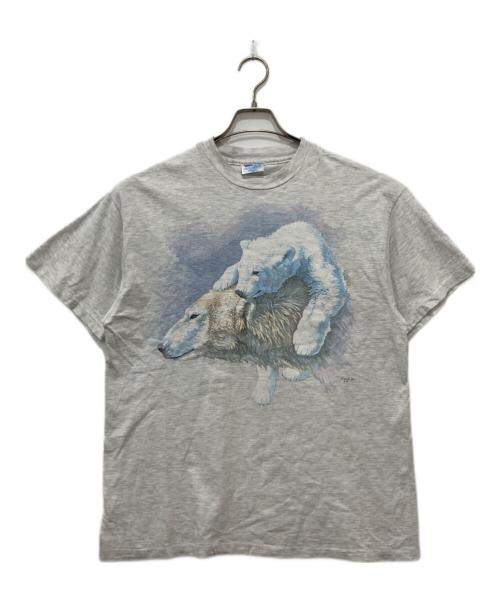 Hanes（ヘインズ）Hanes (ヘインズ) Alaska Tee/1991年製/USA製 ホワイト サイズ:Lの古着・服飾アイテム