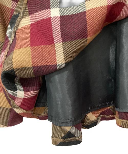 BLUE LABEL CRESTBRIDGE（ブルーレーベルクレストブリッジ）BLUE LABEL CRESTBRIDGE (ブルーレーベルクレストブリッジ) チェックウールビエラスカート レッド サイズ:36の古着・服飾アイテム