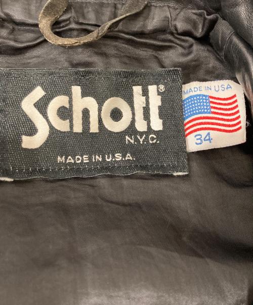Schott（ショット）Schott (ショット) シングルライダースジャケット ブラック サイズ:34の古着・服飾アイテム