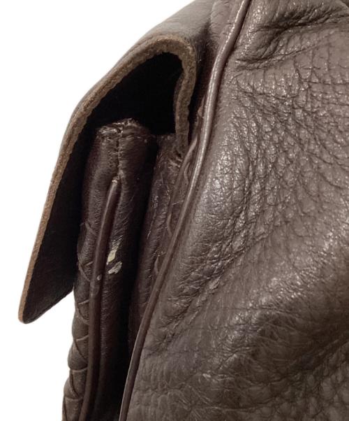 BOTTEGA VENETA（ボッテガベネタ）BOTTEGA VENETA (ボッテガベネタ) イントレチャートレザーハンドバッグ ブラウンの古着・服飾アイテム