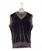 DOLCE & GABBANAドルチェ＆ガッバーナ）の古着「ベロアベスト」｜ブラウン×ブラック