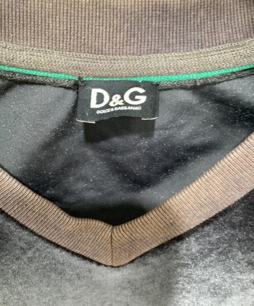 DOLCE & GABBANA（ドルチェ＆ガッバーナ）DOLCE & GABBANA (ドルチェ＆ガッバーナ) ベロアベスト ブラウン×ブラック サイズ:XSの古着・服飾アイテム