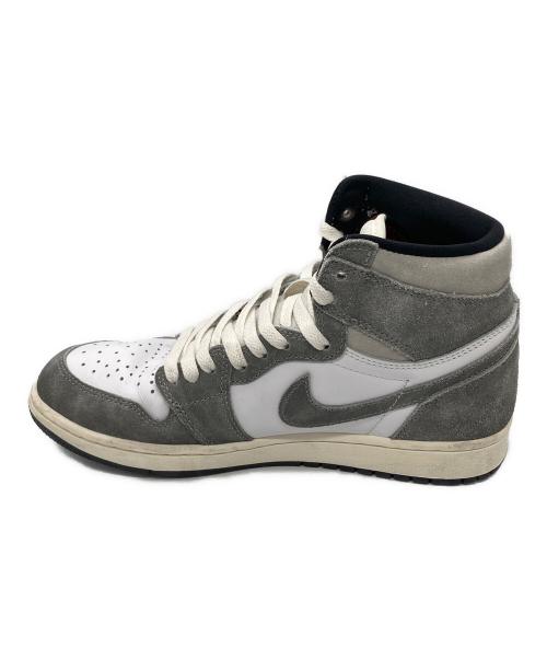 NIKE（ナイキ）NIKE (ナイキ) ローカットスニーカー/ナイキ エアジョーダン1 レトロ ハイ OG ホワイト×グレー サイズ:26.5cmの古着・服飾アイテム