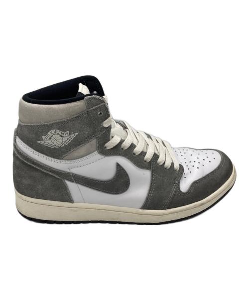 NIKE（ナイキ）NIKE (ナイキ) ローカットスニーカー/ナイキ エアジョーダン1 レトロ ハイ OG ホワイト×グレー サイズ:26.5cmの古着・服飾アイテム