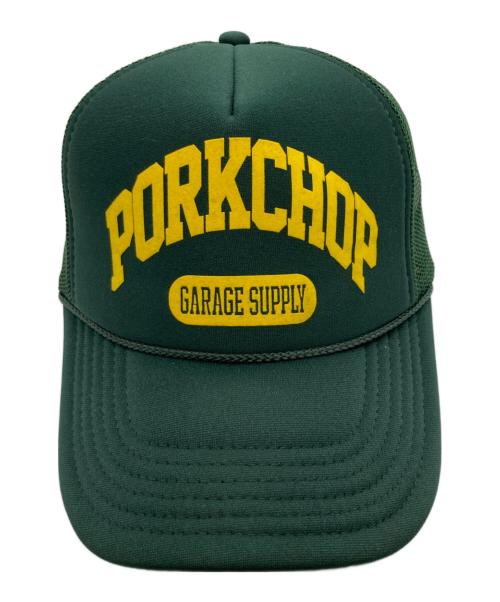 PorkChop（ポークチョップ）PorkChop (ポークチョップ) メッシュキャップ グリーンの古着・服飾アイテム