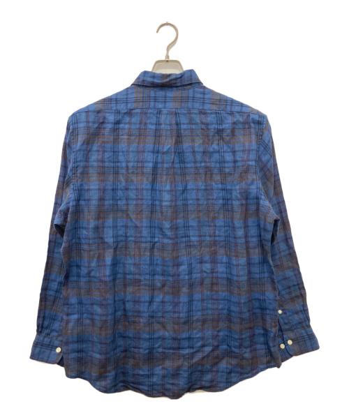 BROOKS BROTHERS（ブルックスブラザーズ）BROOKS BROTHERS (ブルックスブラザーズ) リネンチェックシャツ ブルー サイズ:XLの古着・服飾アイテム