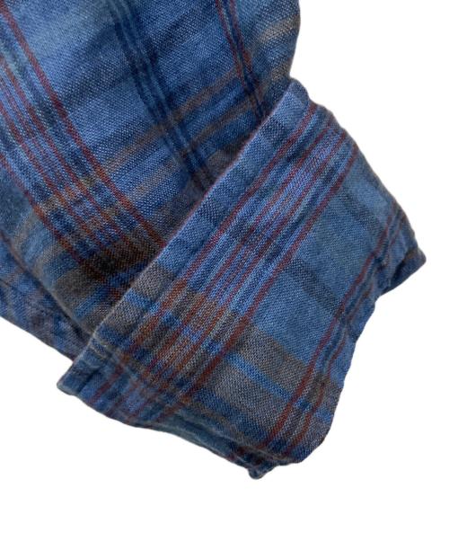 BROOKS BROTHERS（ブルックスブラザーズ）BROOKS BROTHERS (ブルックスブラザーズ) リネンチェックシャツ ブルー サイズ:XLの古着・服飾アイテム