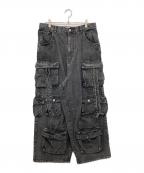 ADRERアドラー）の古着「parachute cargo pants」｜ブラック