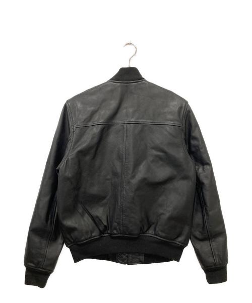 GAP（ギャップ）GAP (ギャップ) LEATHER BOMBER JACKET ブラック サイズ:Mの古着・服飾アイテム