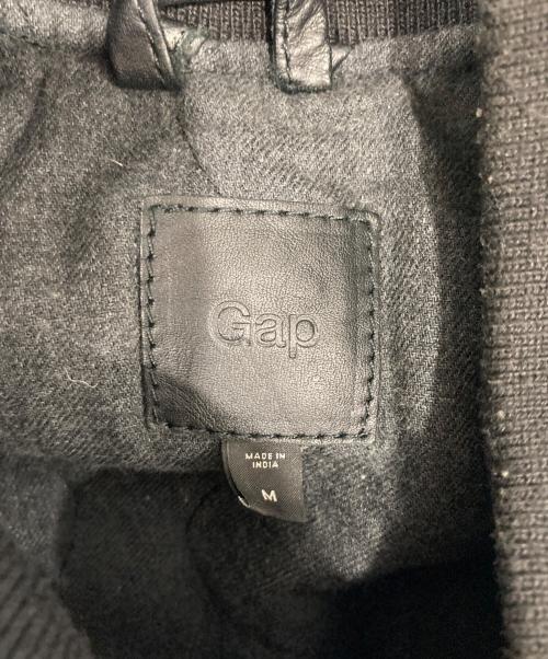 GAP（ギャップ）GAP (ギャップ) LEATHER BOMBER JACKET ブラック サイズ:Mの古着・服飾アイテム
