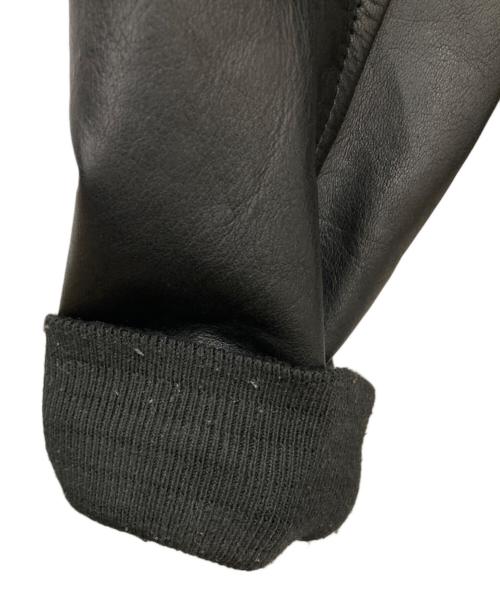 GAP（ギャップ）GAP (ギャップ) LEATHER BOMBER JACKET ブラック サイズ:Mの古着・服飾アイテム