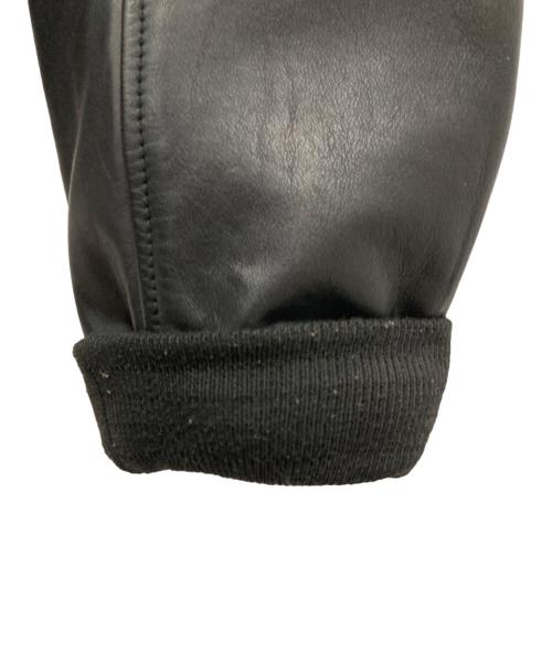 GAP（ギャップ）GAP (ギャップ) LEATHER BOMBER JACKET ブラック サイズ:Mの古着・服飾アイテム