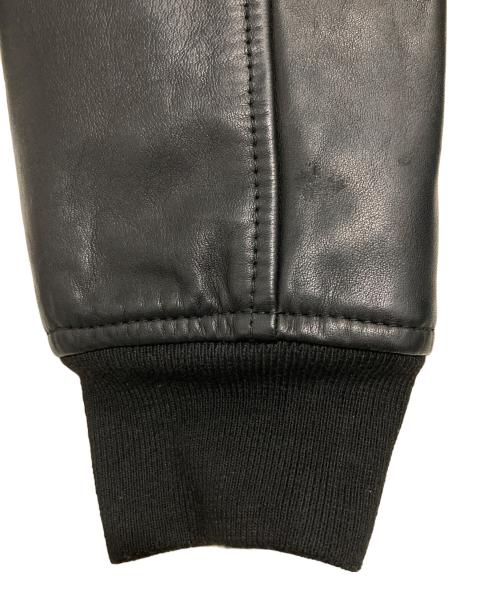 GAP（ギャップ）GAP (ギャップ) LEATHER BOMBER JACKET ブラック サイズ:Mの古着・服飾アイテム