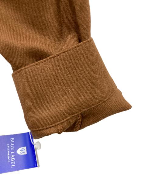 BLUE LABEL CRESTBRIDGE（ブルーレーベルクレストブリッジ）BLUE LABEL CRESTBRIDGE (ブルーレーベルクレストブリッジ) サキソニーストレッチワンピース ブラウン サイズ:38の古着・服飾アイテム